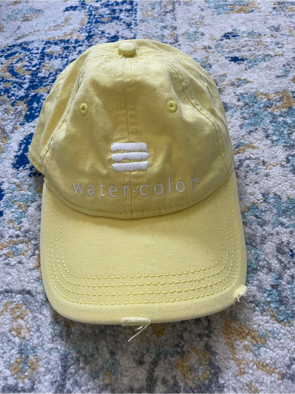 Yellow "water.color" Embroidered Baseball Cap 30A